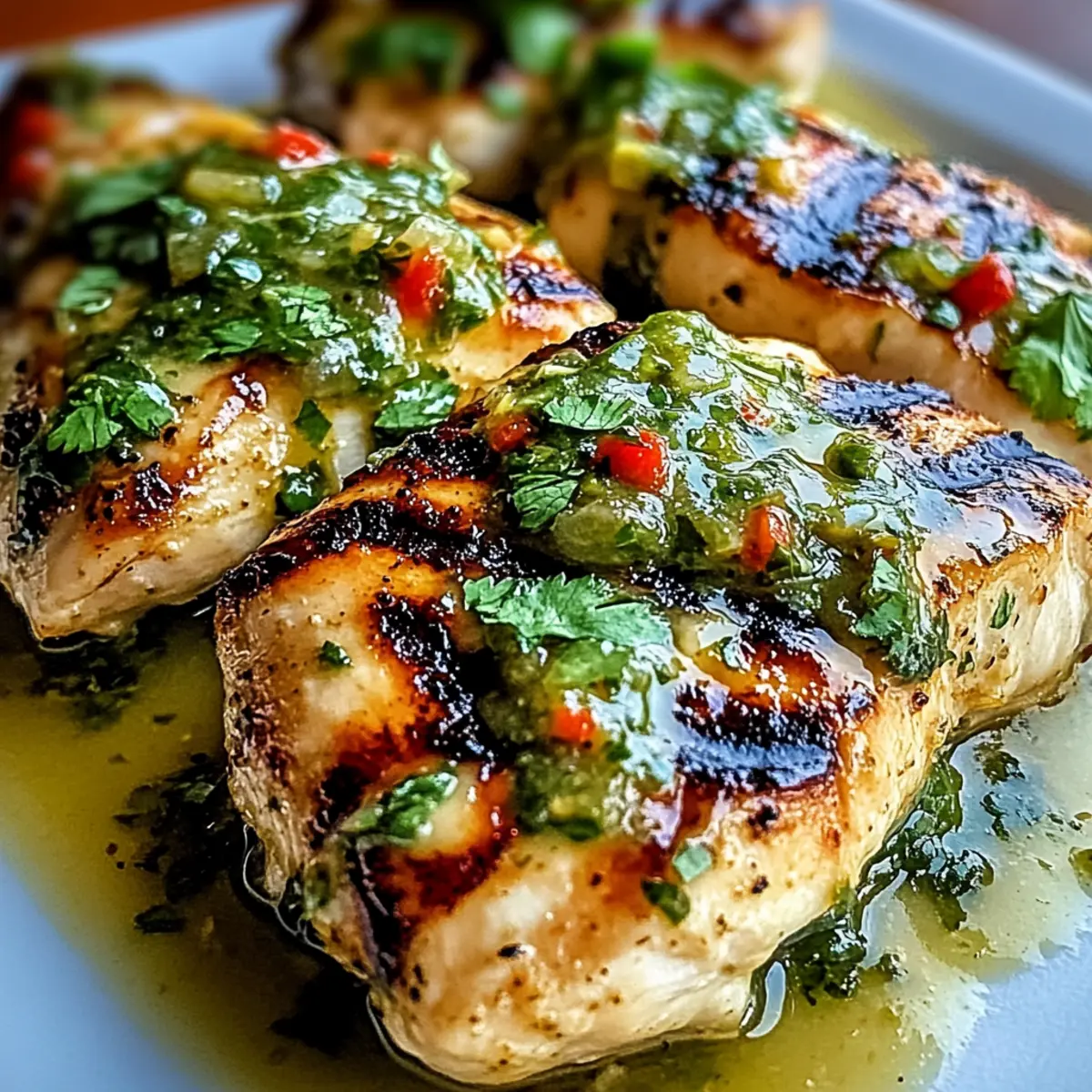 Grilled Salsa Verde Pepper Jack Chicken