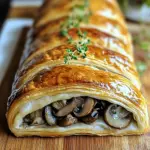 Mushroom & Gruyère Puff Pastry Braid