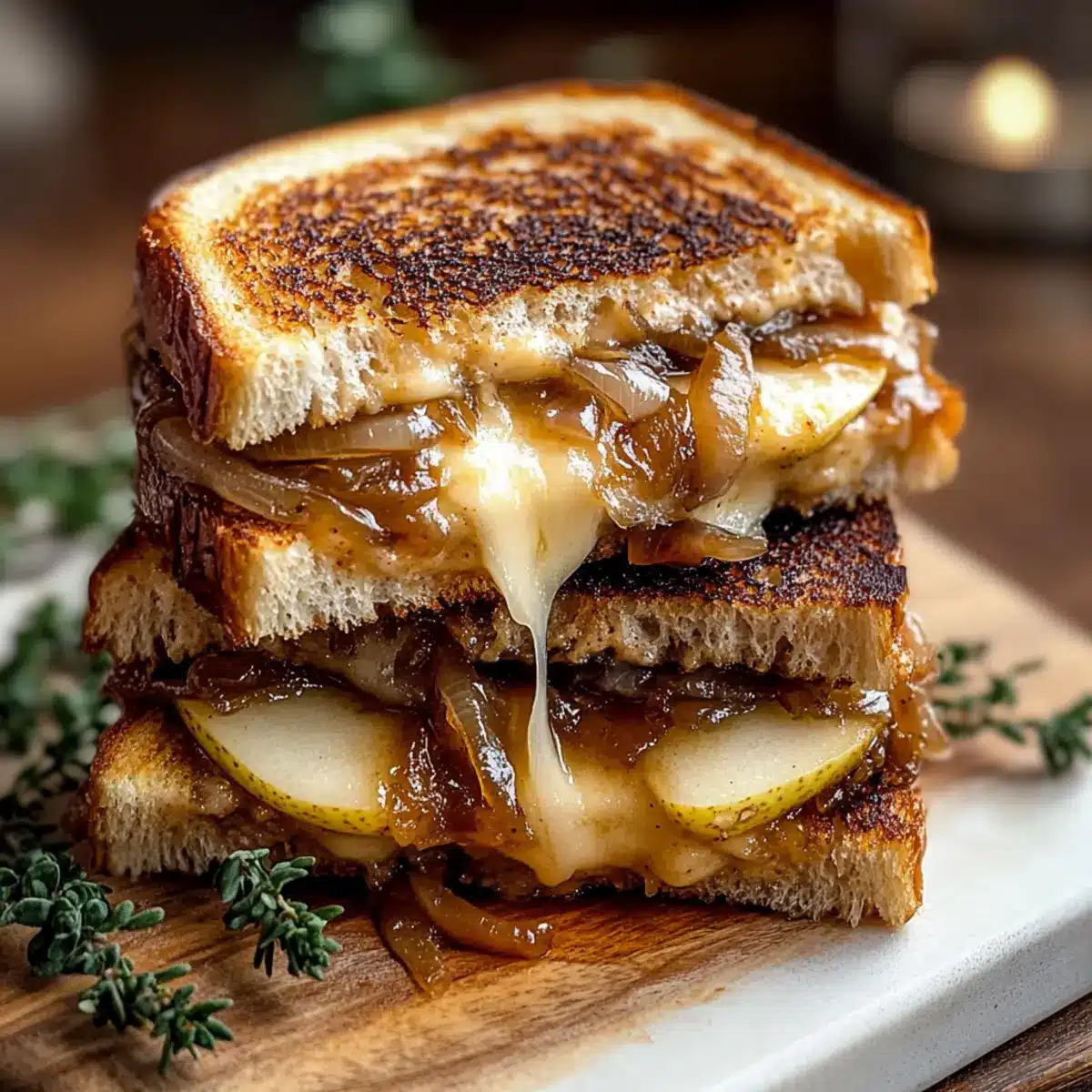 Pear & Apple Grilled Cheese