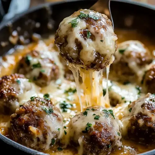 Cheesy French Onion Meatballs