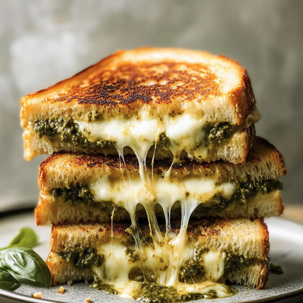 Sourdough Pesto Grilled Cheese