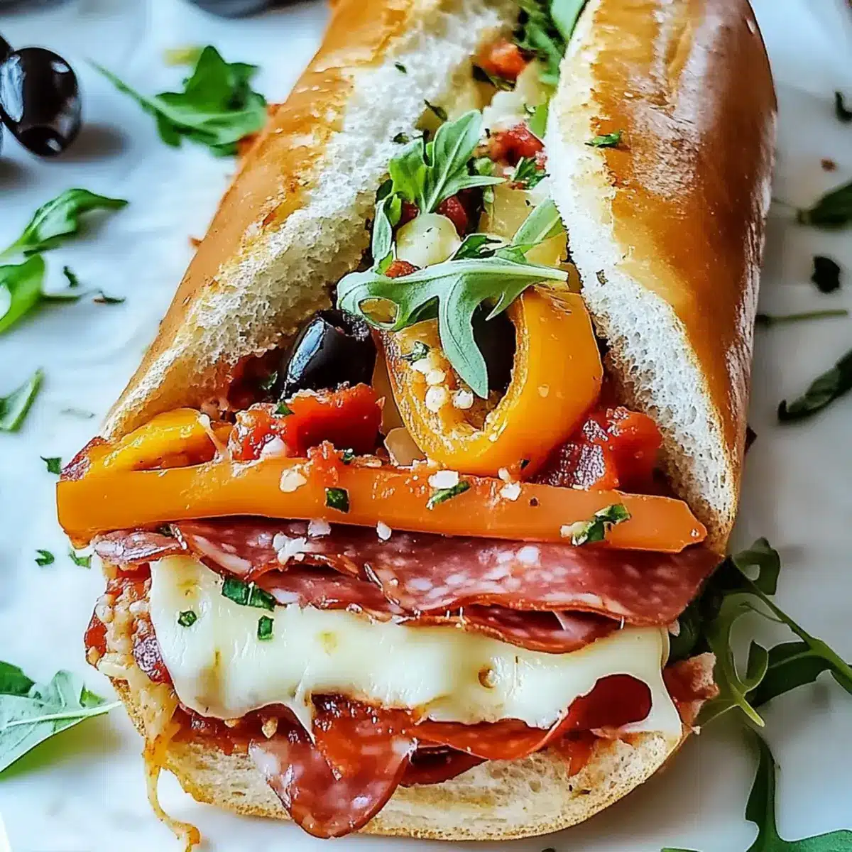 Baked Italian Grinder Sandwiches