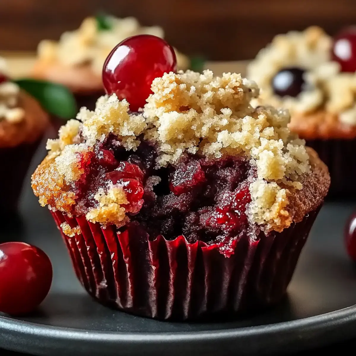 Cherry Cobbler Muffins
