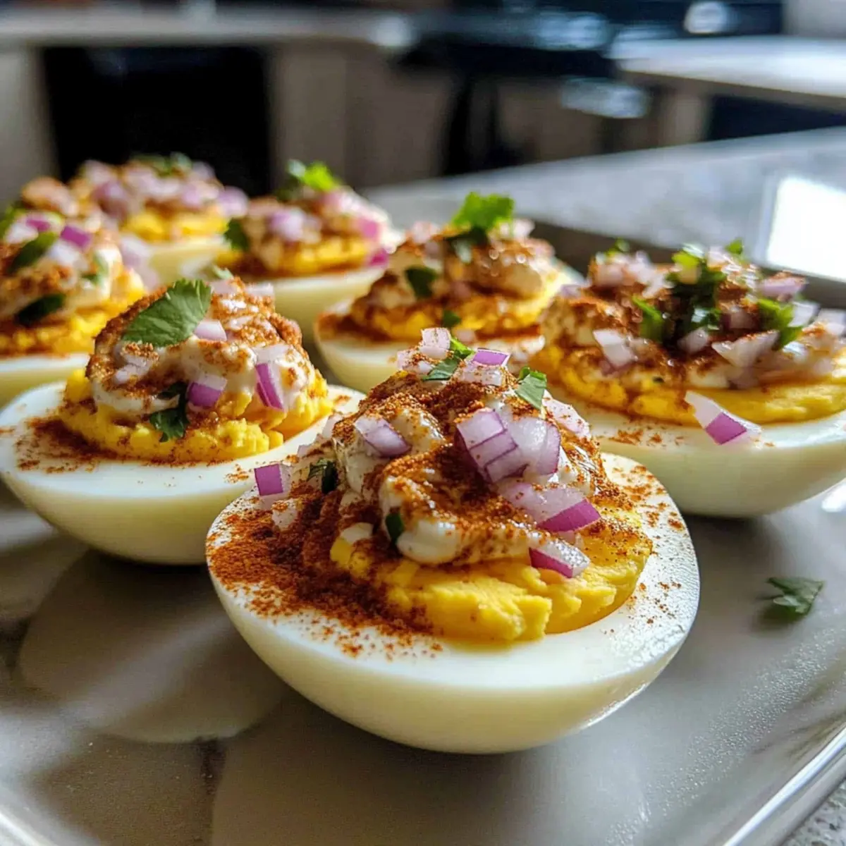 Elote Deviled Eggs