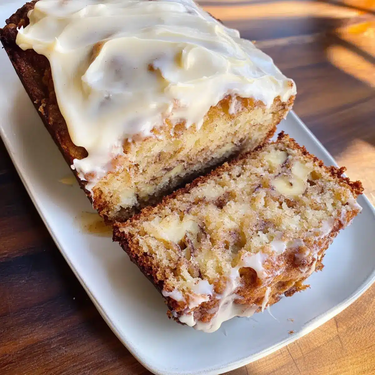 Cinnamon Roll Banana Bread
