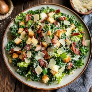 Roasted Garlic & Kale Caesar Salad