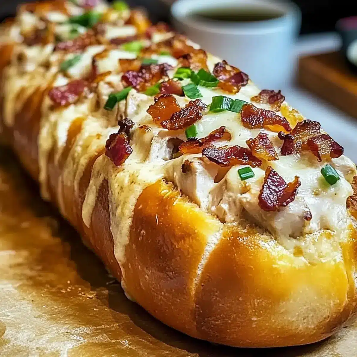 Chicken Bacon Ranch Stuffed Bread Recipe