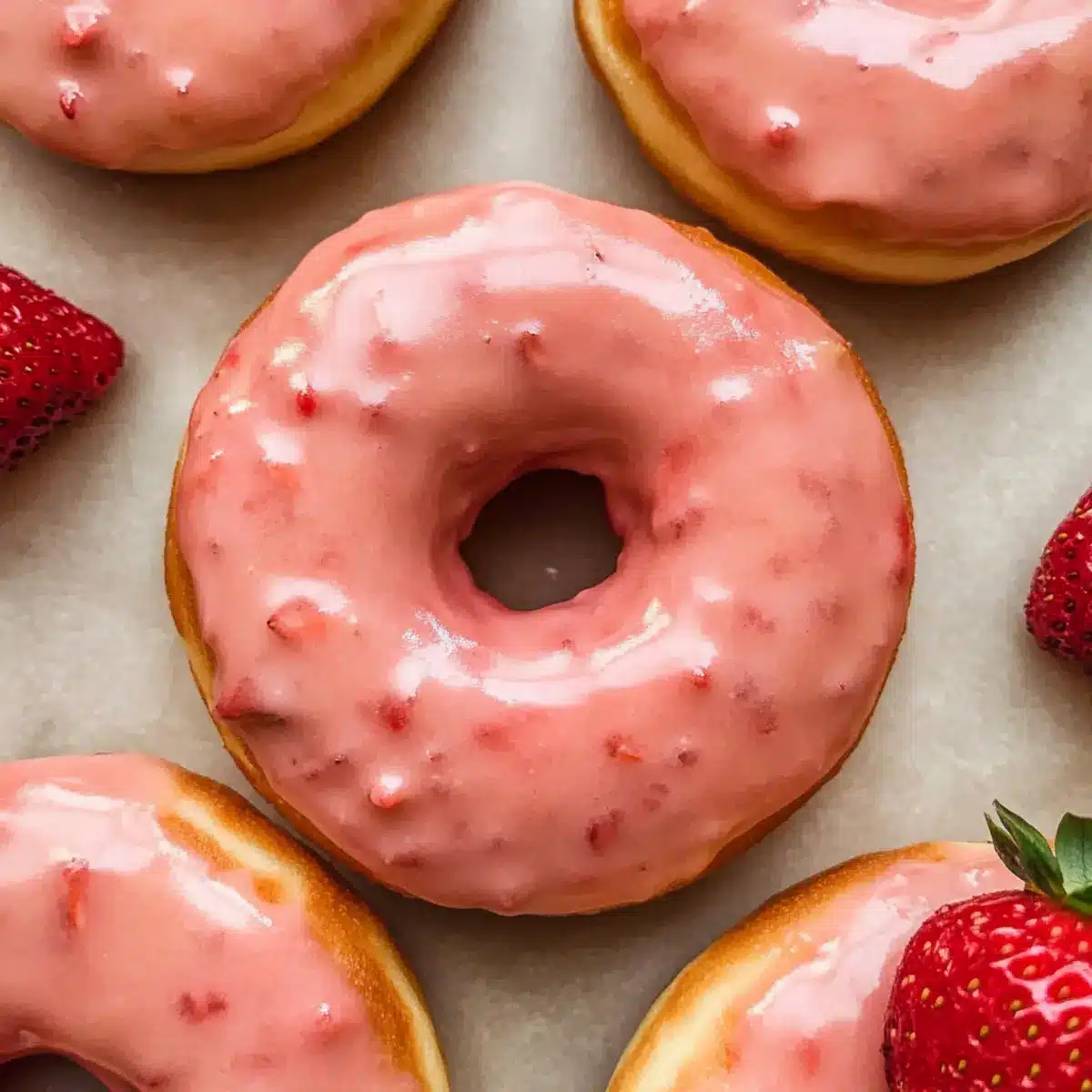Strawberry Glazed Donuts