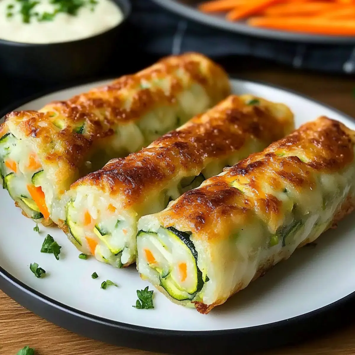 Cheesy Baked Vegetable Rolls