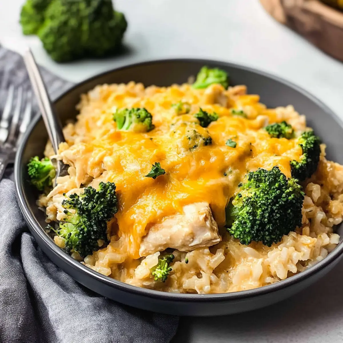 Cheesy Broccoli Chicken and Rice Casserole