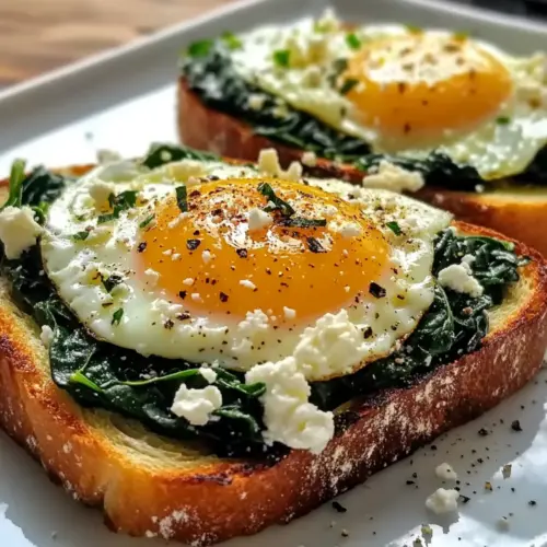 Spinach and Feta Egg Toast