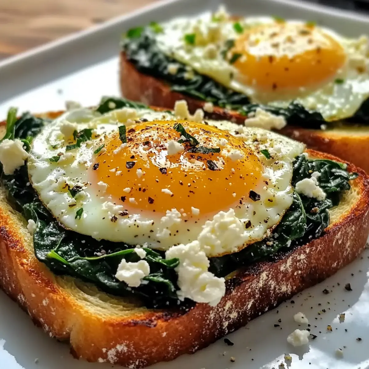 Spinach and Feta Egg Toast