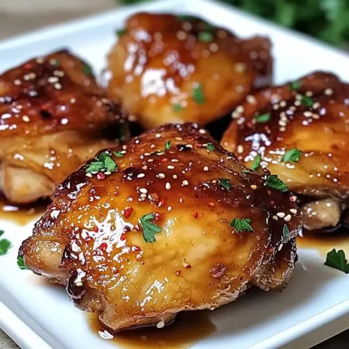 Sticky Baked Chicken Thighs