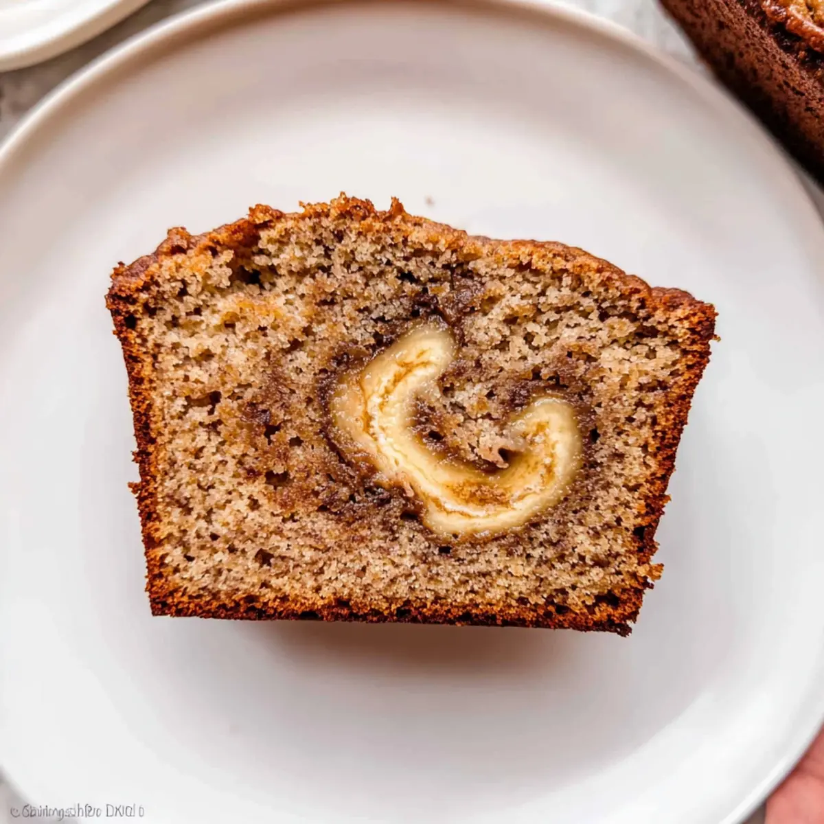 Swirled Cookie Butter Banana Bread