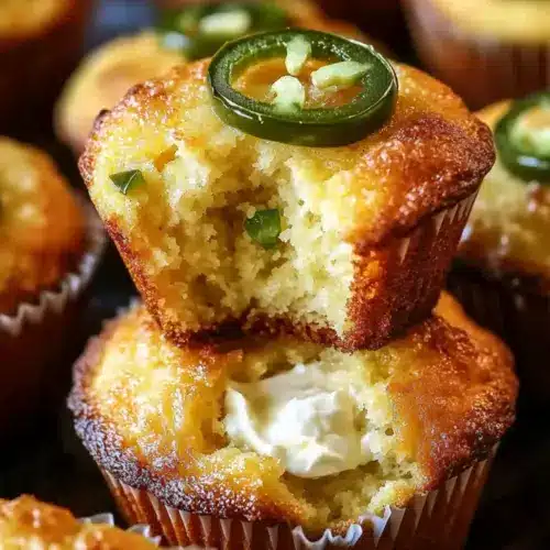 Jalapeño Cornbread Muffins with Cream Cheese Filling