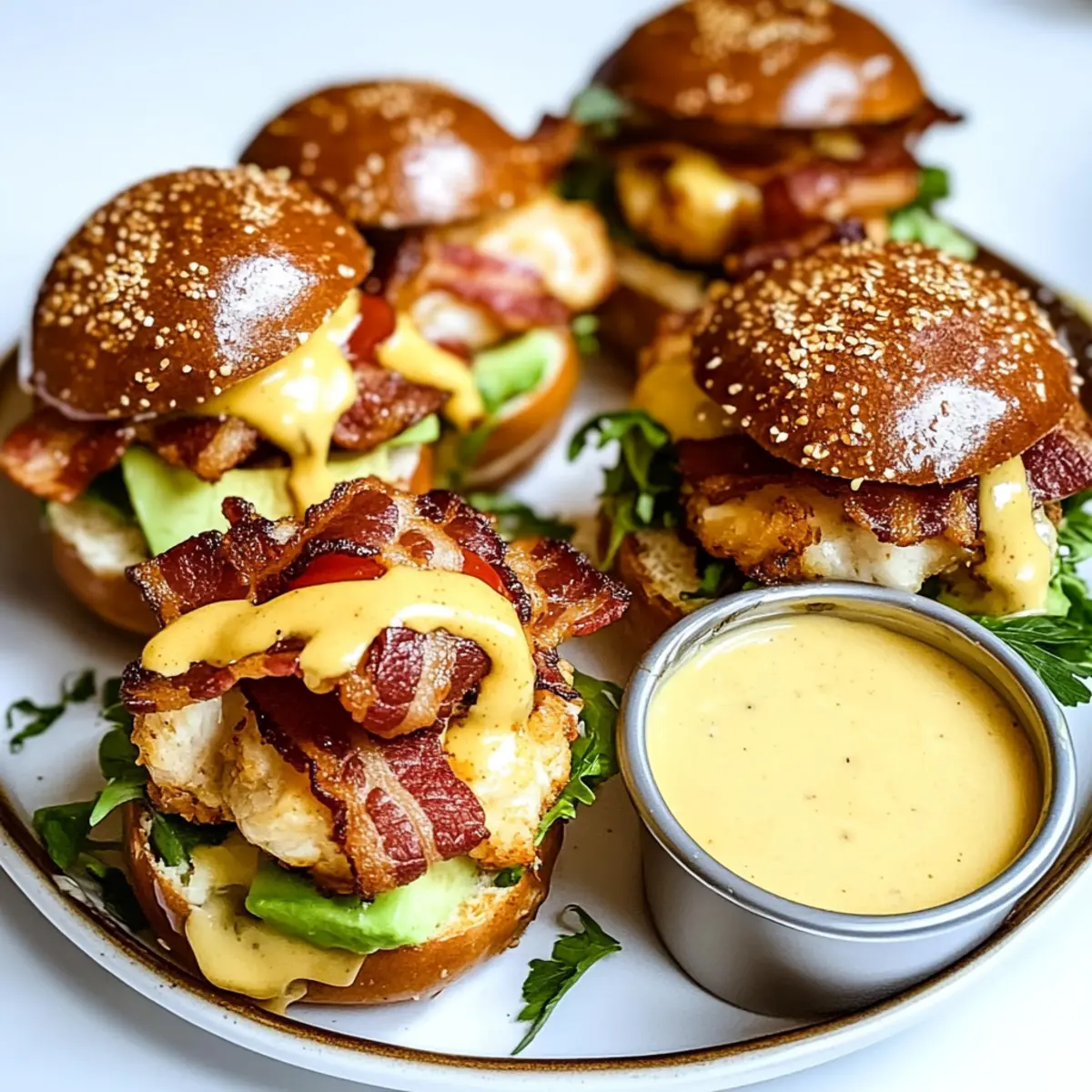 Honey Mustard BLT Chicken Sliders