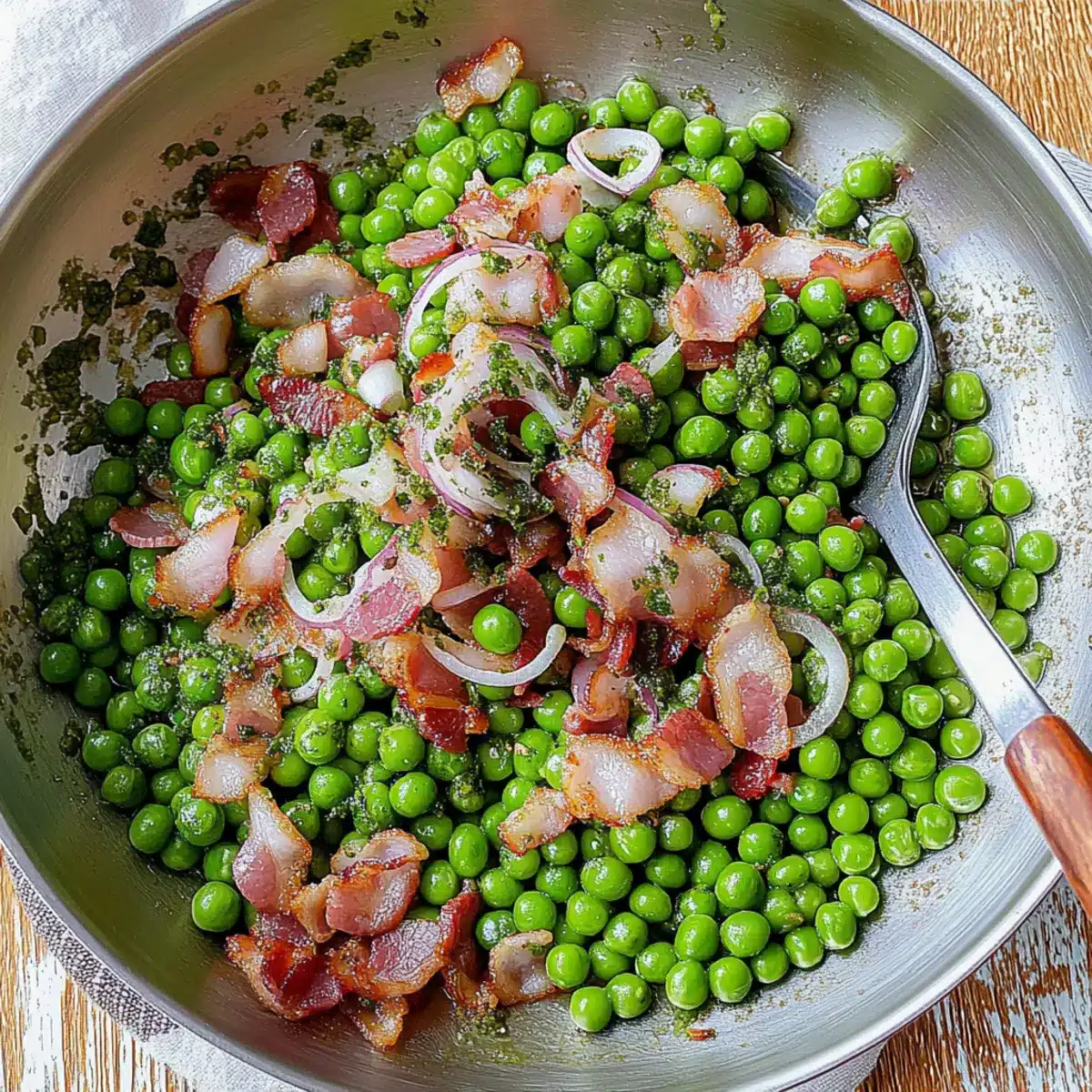 Sauteed Green Peas and Bacon