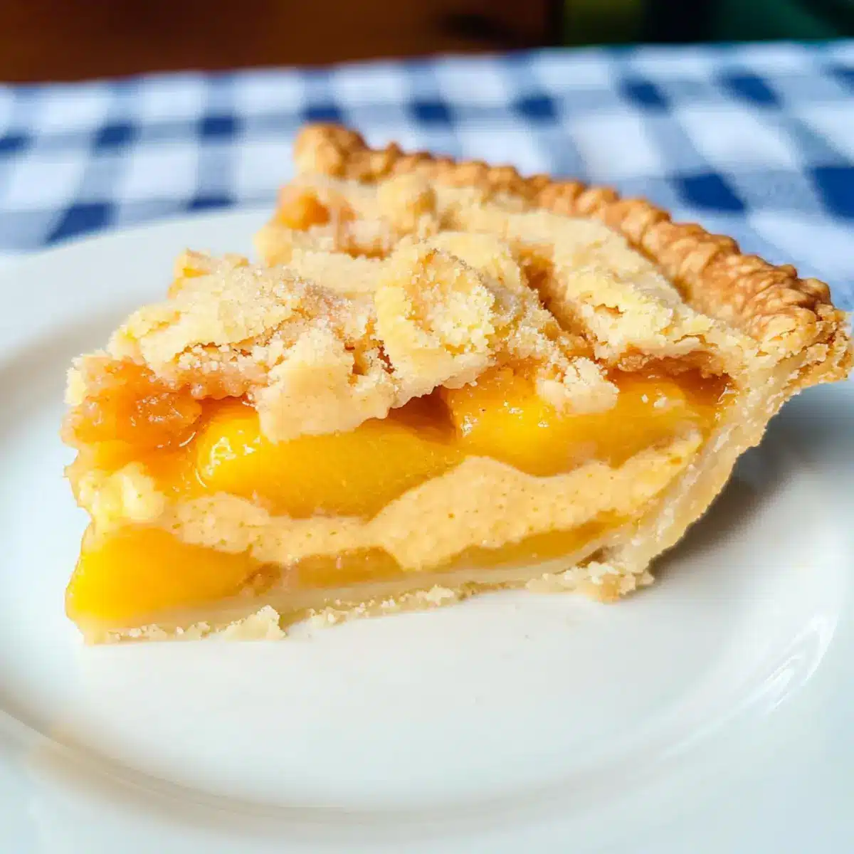 Custard Peach Pie