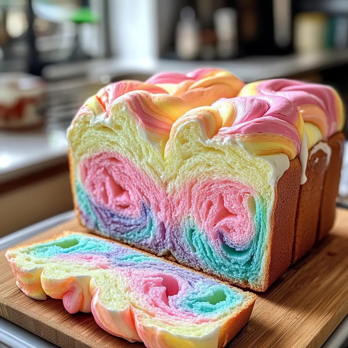 Cloud Bread Recipe Pastel Swirl Loaf
