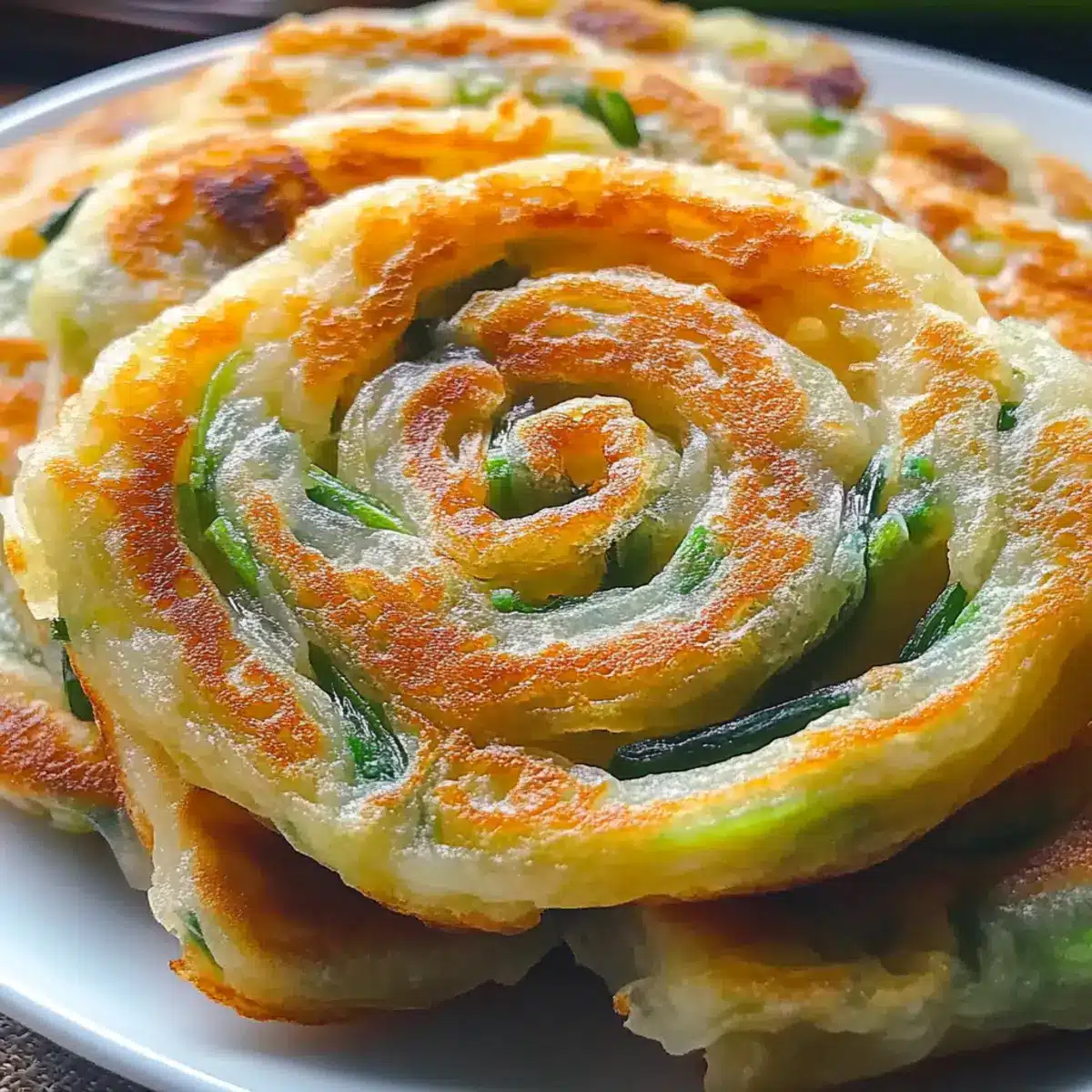 Crispy Rice Paper Scallion Pancakes