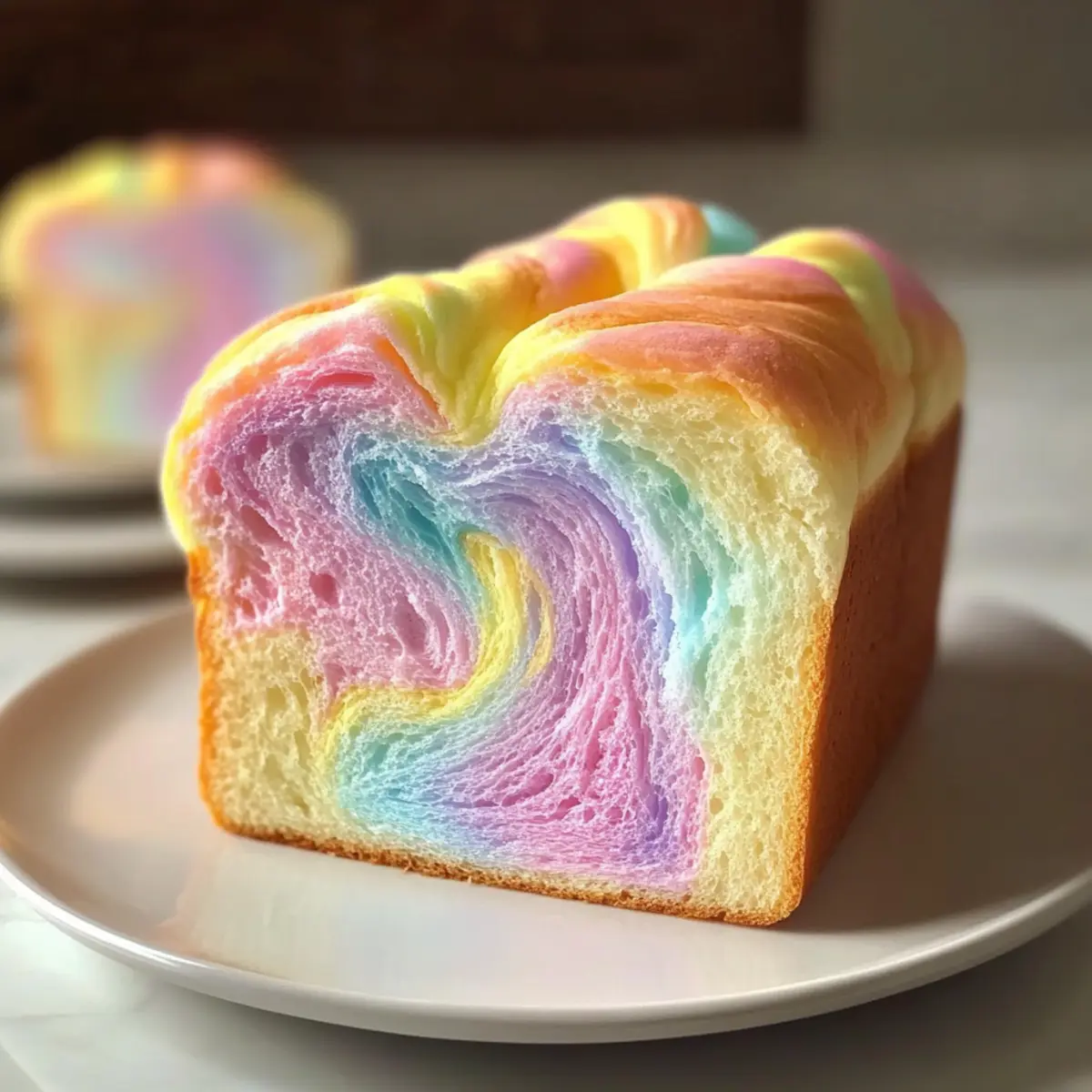 Cloud Bread Recipe Pastel Swirl Loaf
