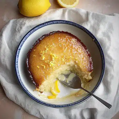 Lemon Elderflower Almond Pudding