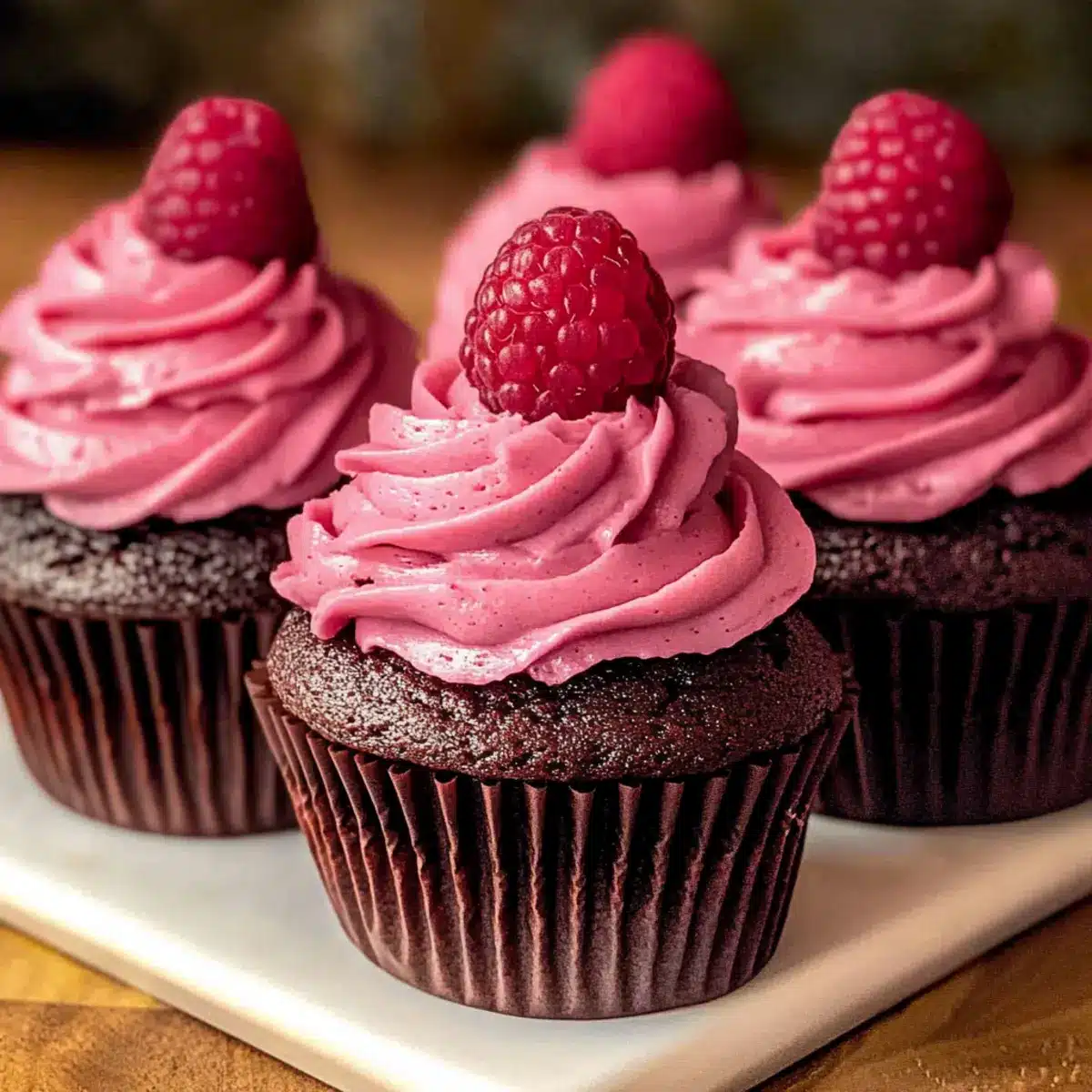 Chocolate Raspberry Cupcakes